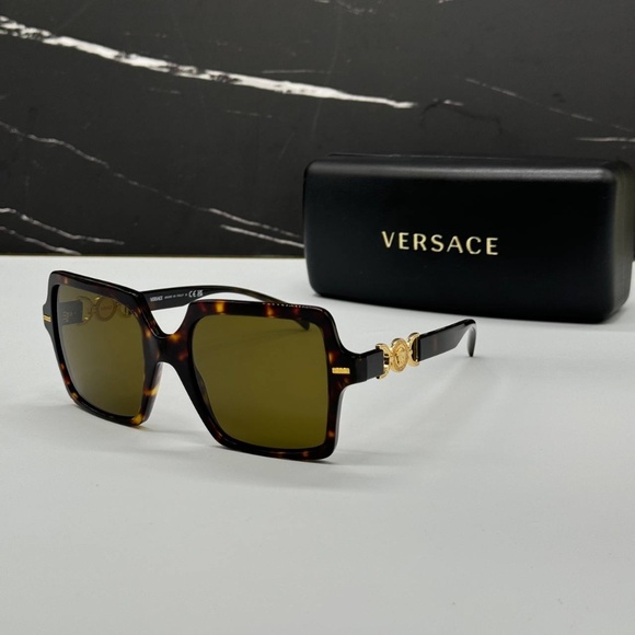 NEW MOD 4441 108/73 VERSACE HAVANA GREEN SQUARE VE4441 10873 WOMEN SUNGLASSES main image 11